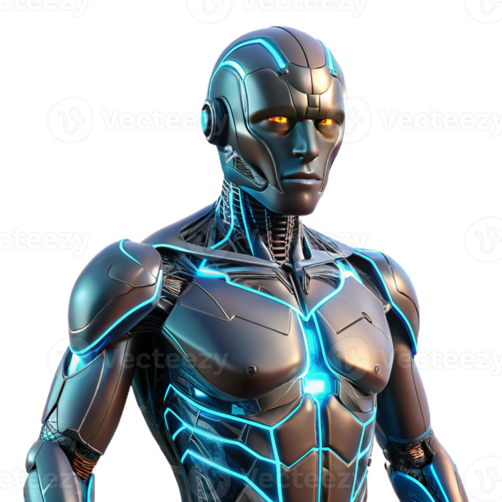 Advanced Robotic Humanoid Futuristic Design and Mechanics png