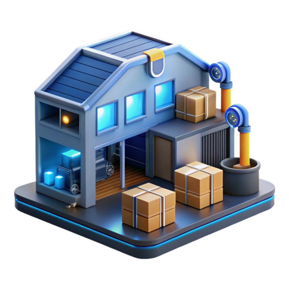 Smart Warehouse Automated Logistics Inventory Management png