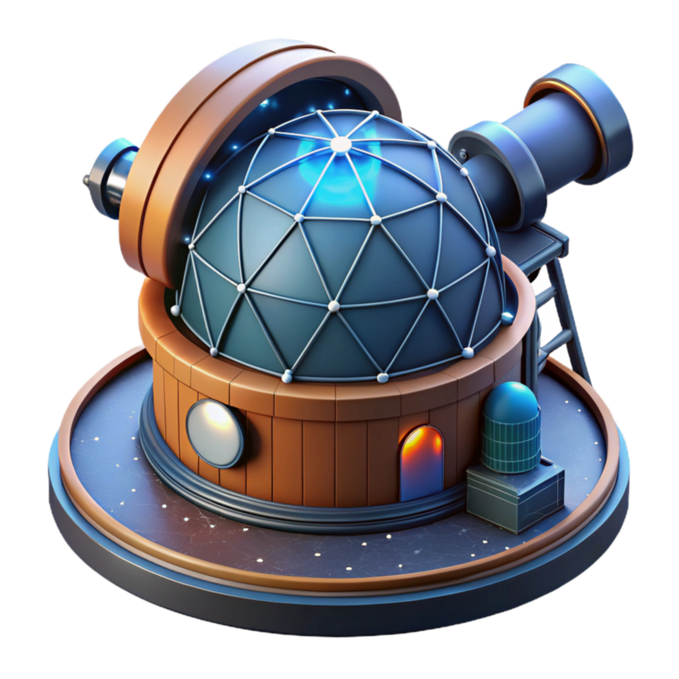 Exploring the Cosmos A 3D Model of an Observatory png