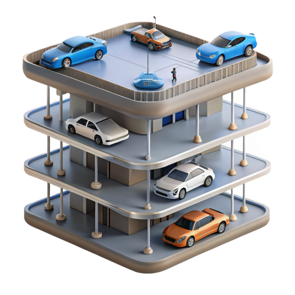 Multi-Level Parking Structure Design Innovative Urban Parking Solution png