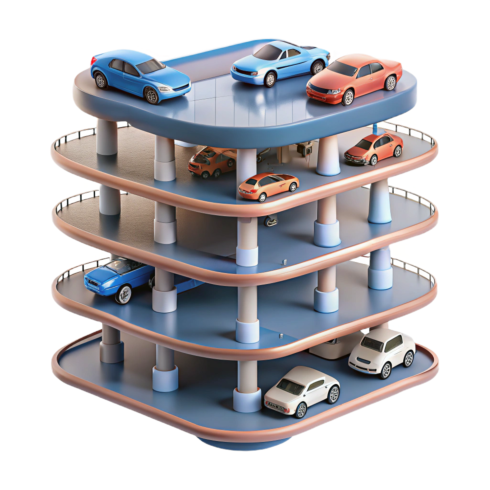 Multi-Level Parking Structure Design Efficient Space Utilization png