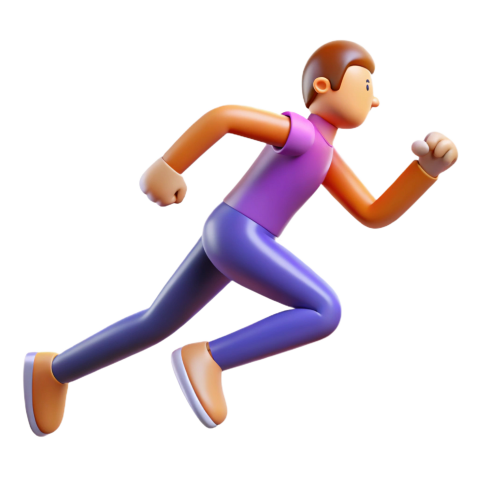 3D Render of Running Person Active Lifestyle, Motion, Speed png