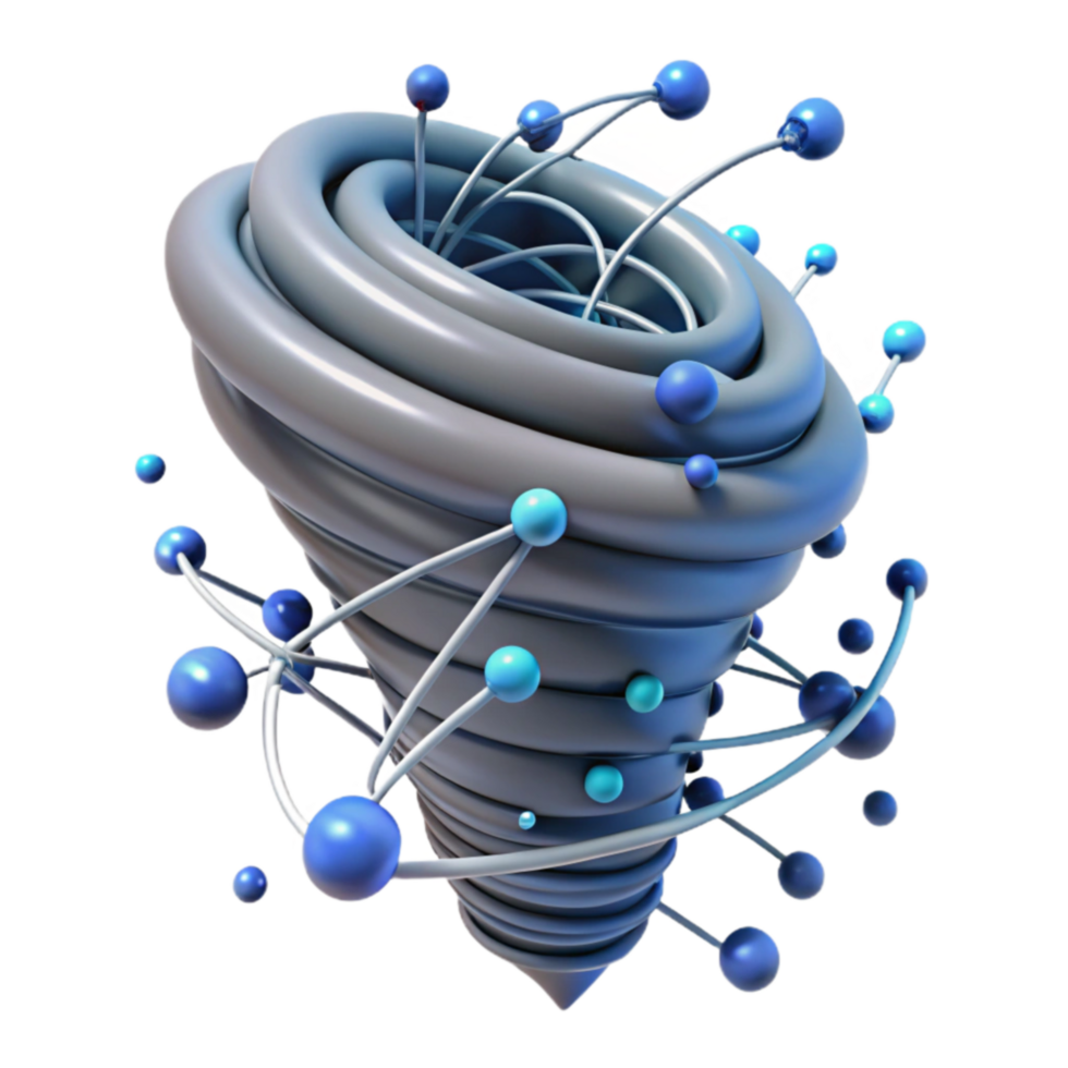 Abstract Vortex Network of Connected Spheres png