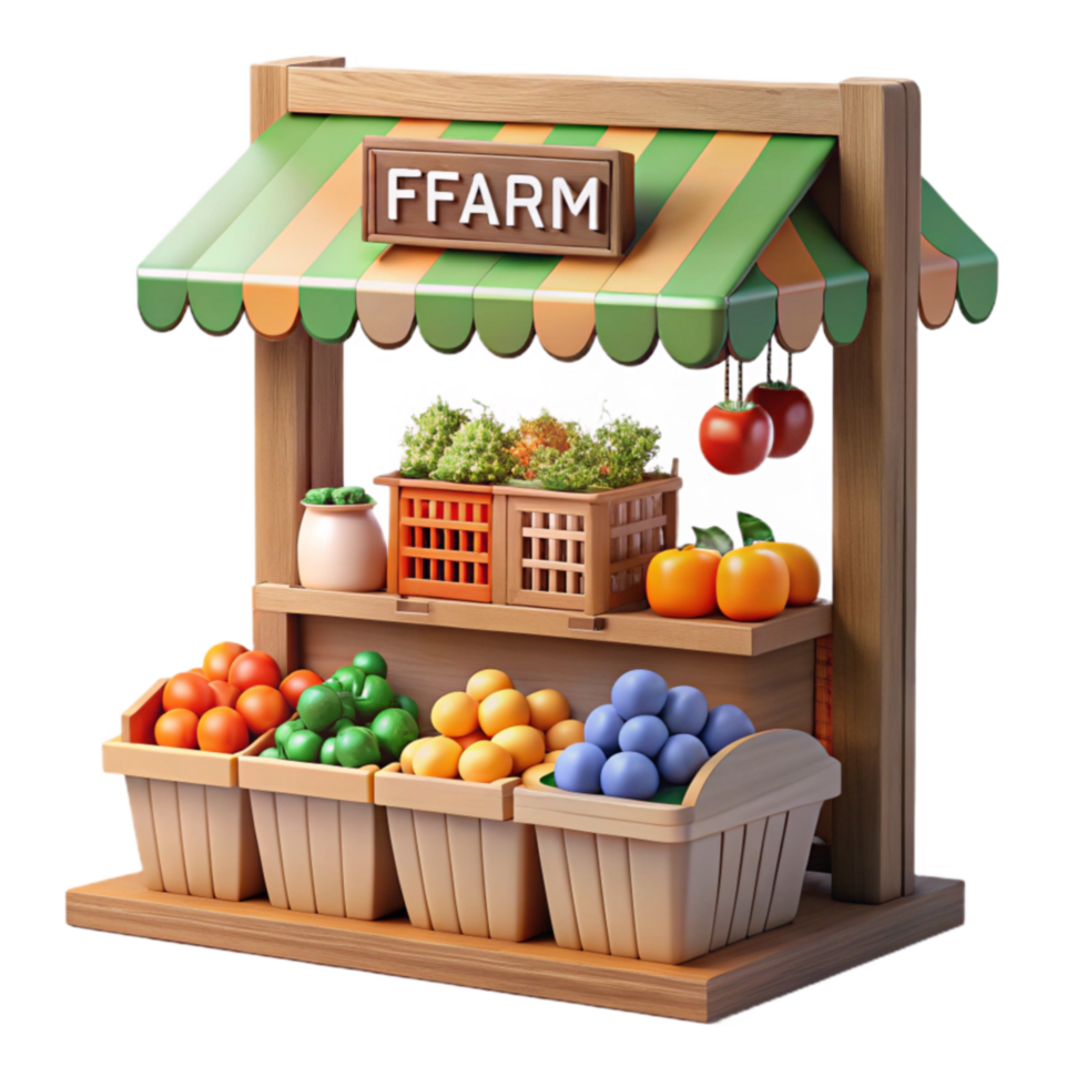Farm Fresh Produce Stand Fruits Vegetables png