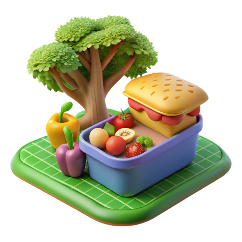 Healthy Packed Lunch Fruits, Vegetables Sandwich png