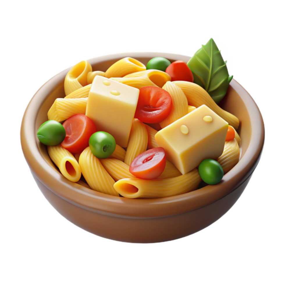 Pasta Salad with Cheese and Vegetables png