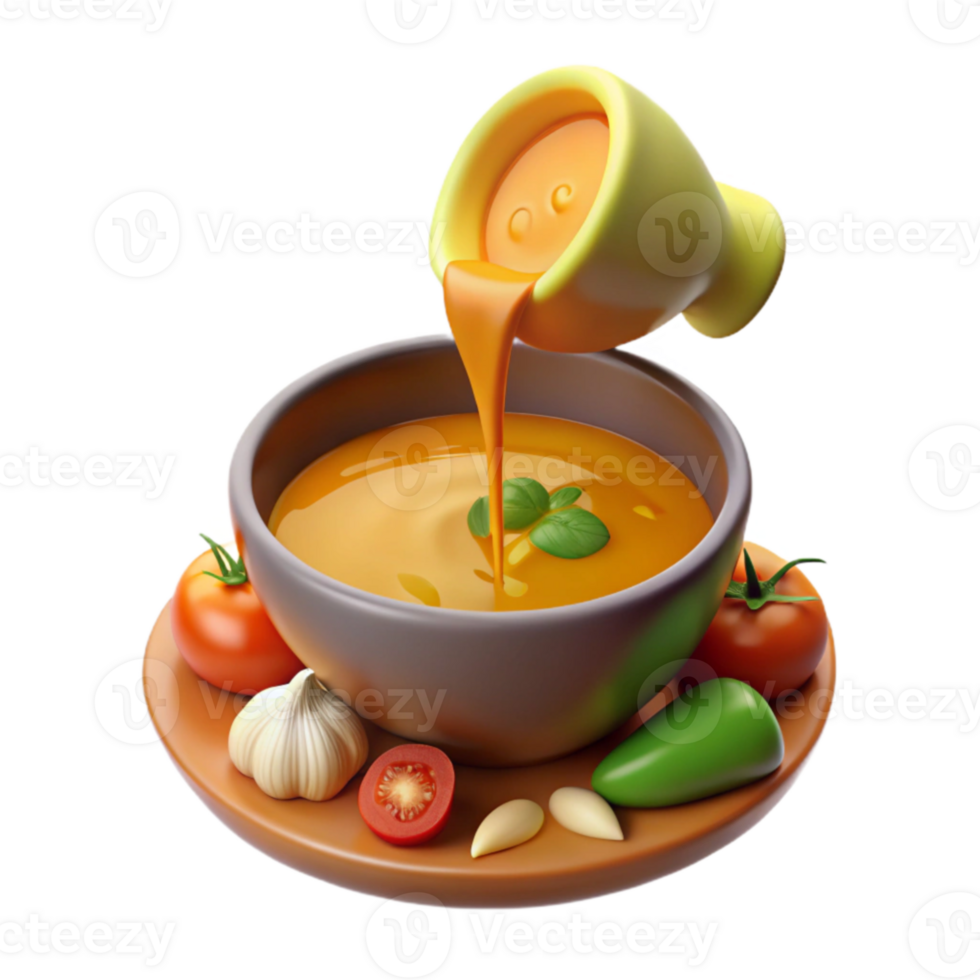 Delicious Tomato Soup Recipe with Fresh Herbs png