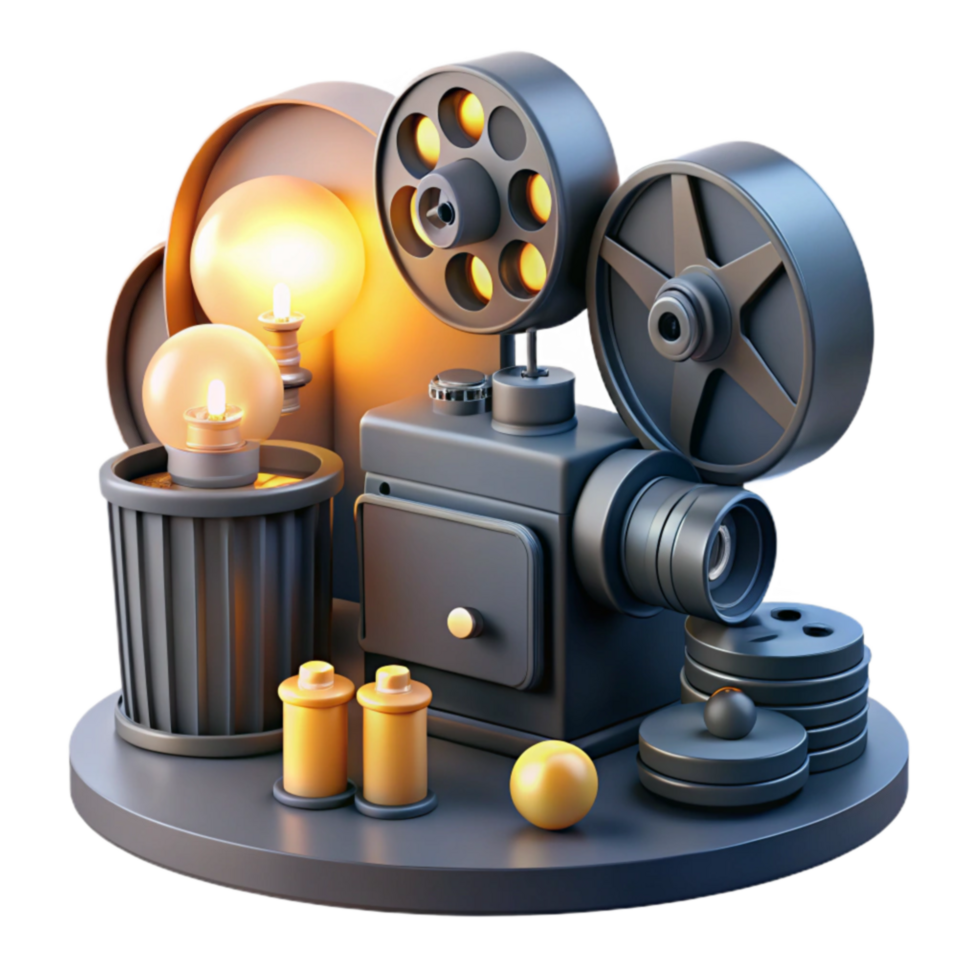 Vintage Film Projector Cinema Lights png