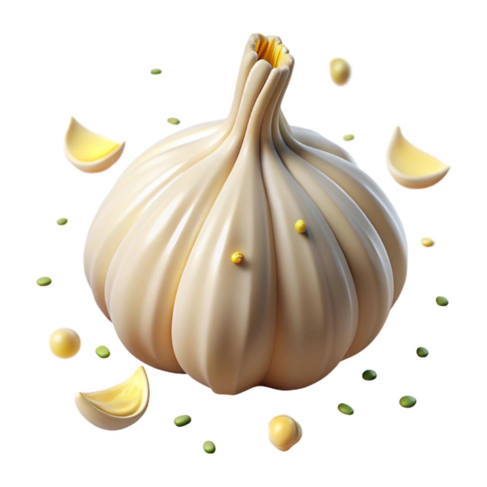 Garlic Bulb with Soybeans and Cloves png