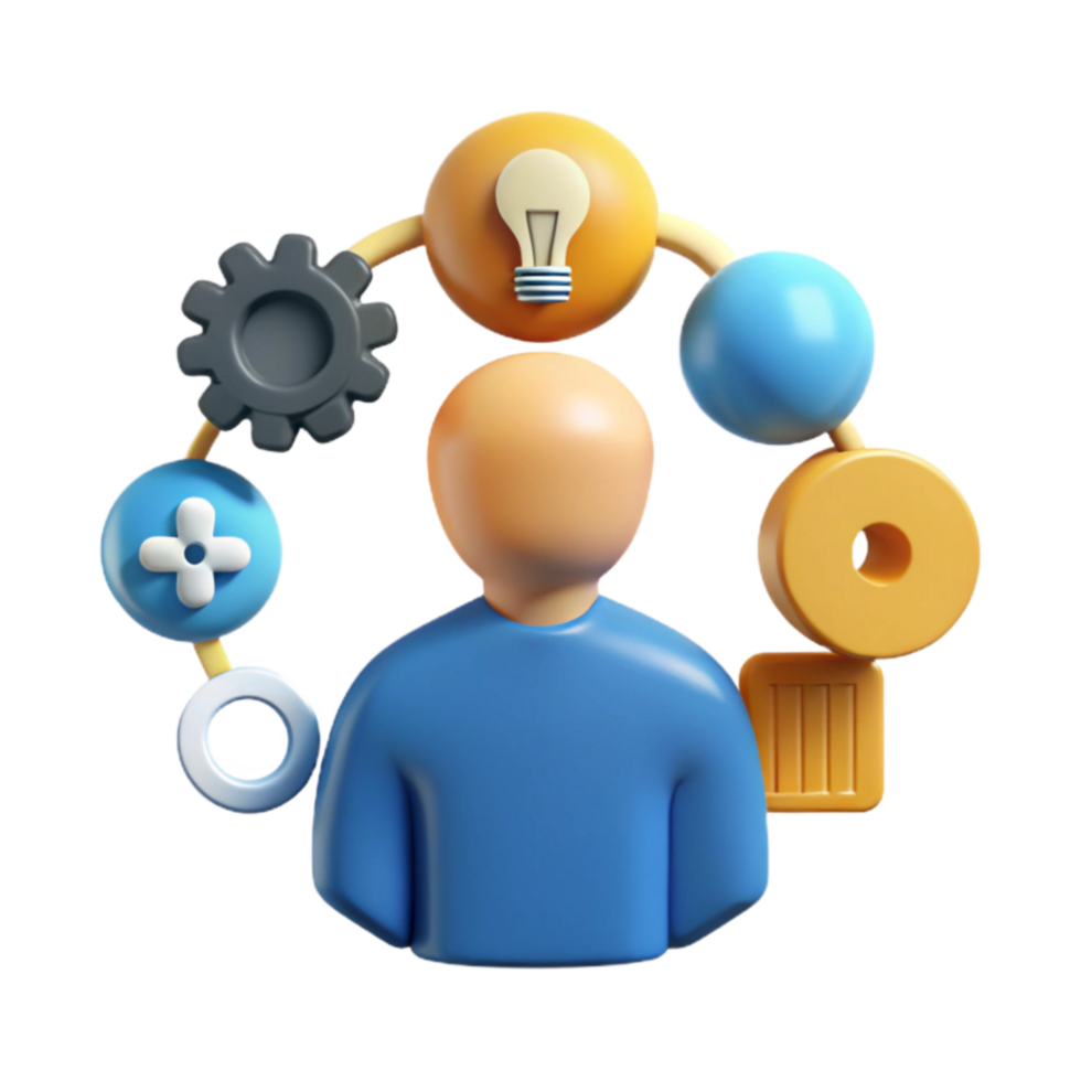 Person with Ideas, Innovation, and Teamwork png
