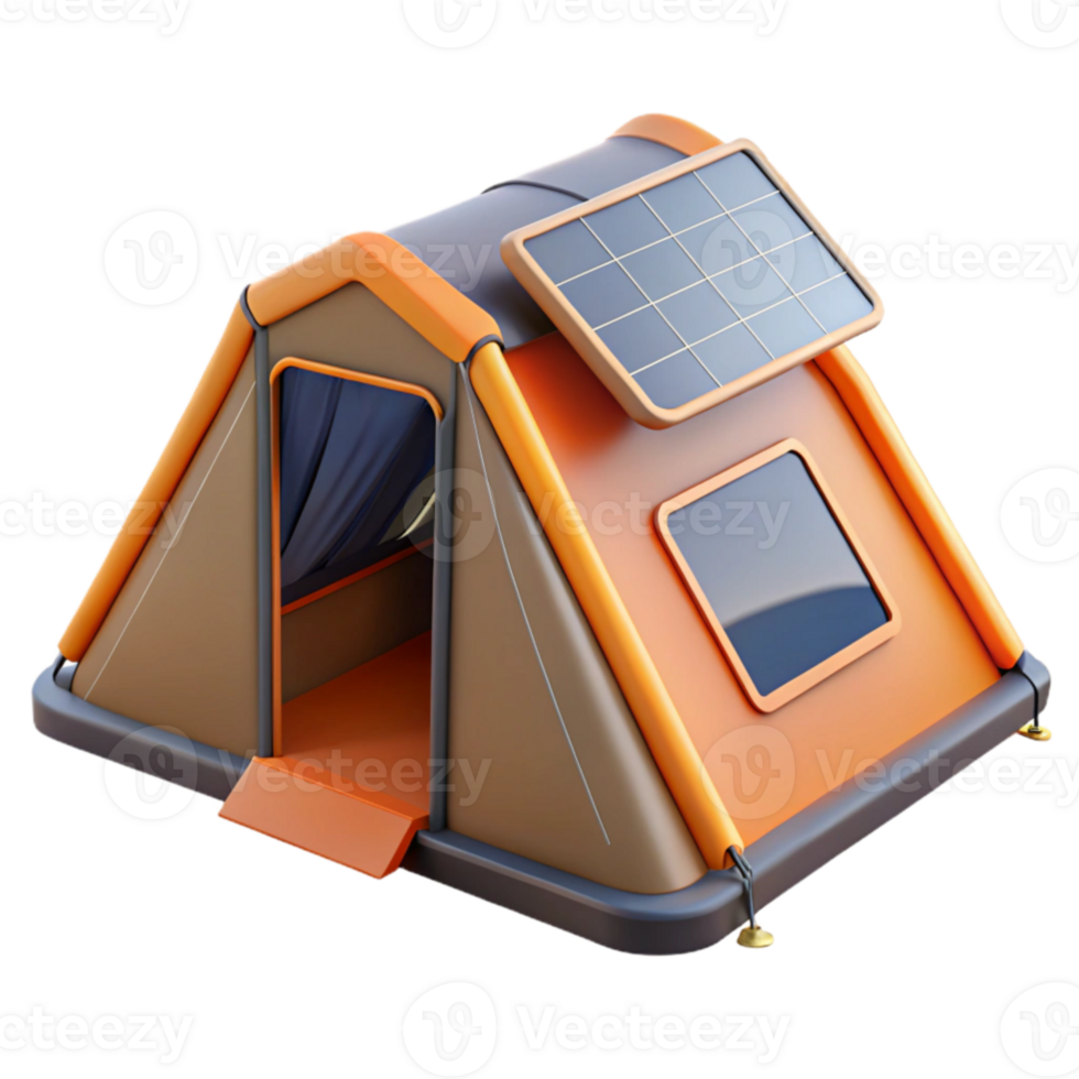 Solar Powered Camping Tent Portable Eco-Friendly Design png