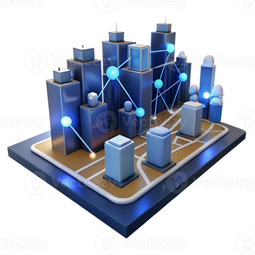 Smart City Network Connectivity, Infrastructure, and Urban Development png