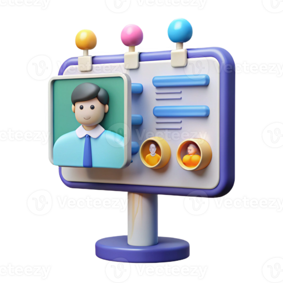 3D Profile Display Team Member Directory, ID Card, Avatar, Online Persona, Digital Profile, Employee Information, Personnel Roster, Interactive Profile, Virtual Identification png