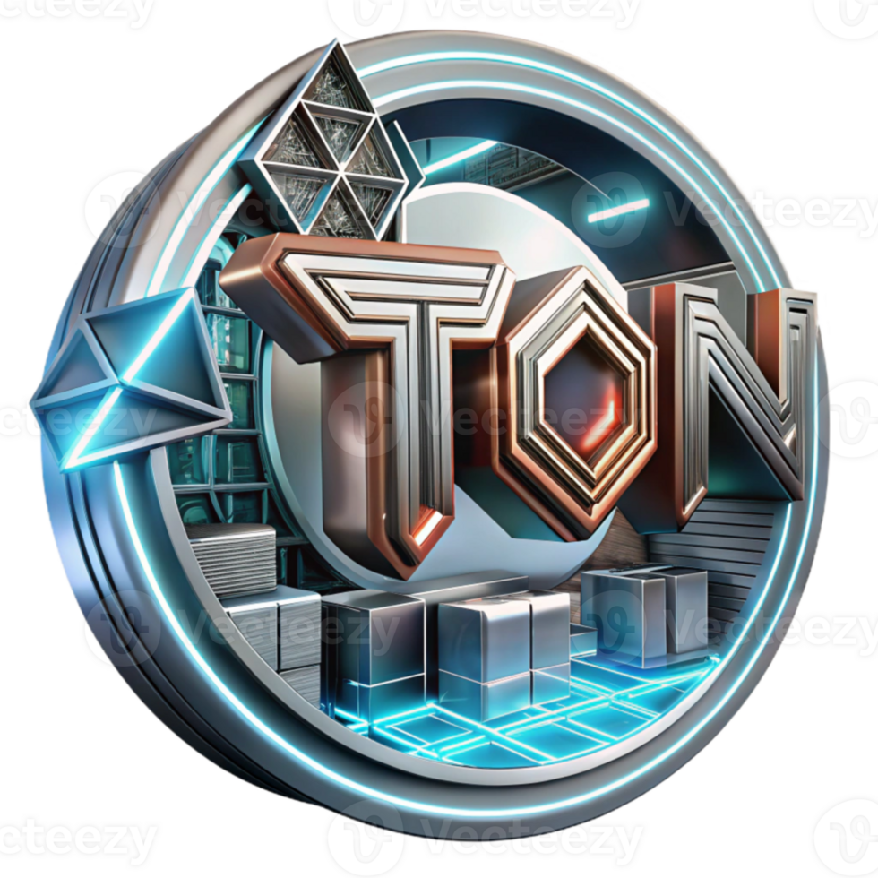 Futuristic 3D Neon Cubes and Geometric Shapes Design png