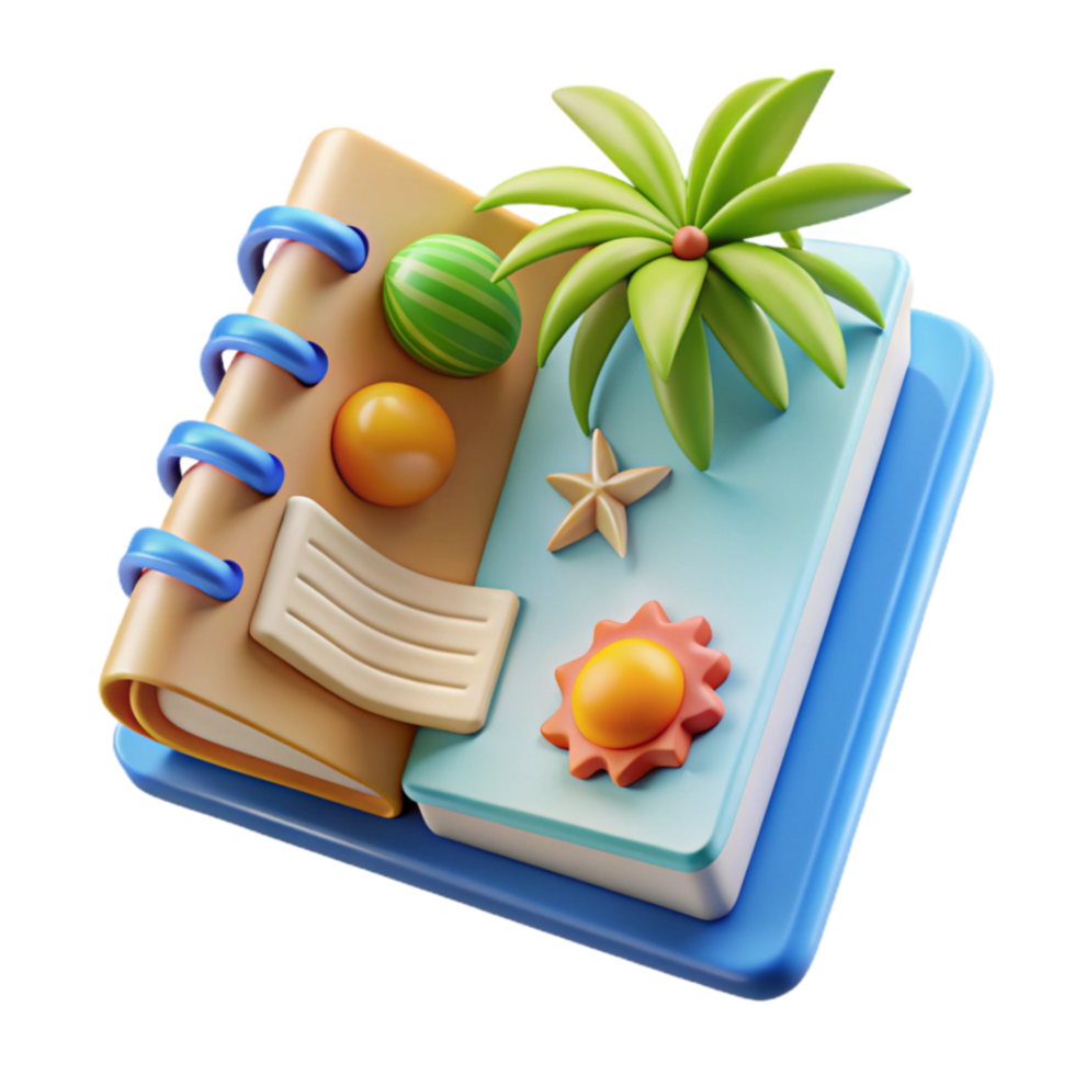 Summer Vacation Planner Beach, Sun, and Fun png