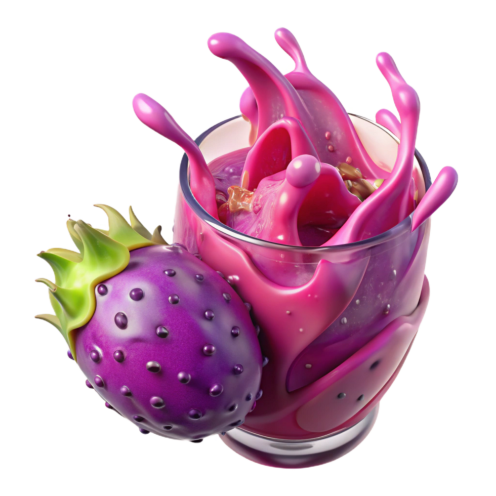 Purple Berry Smoothie Splash Refreshing Drink png