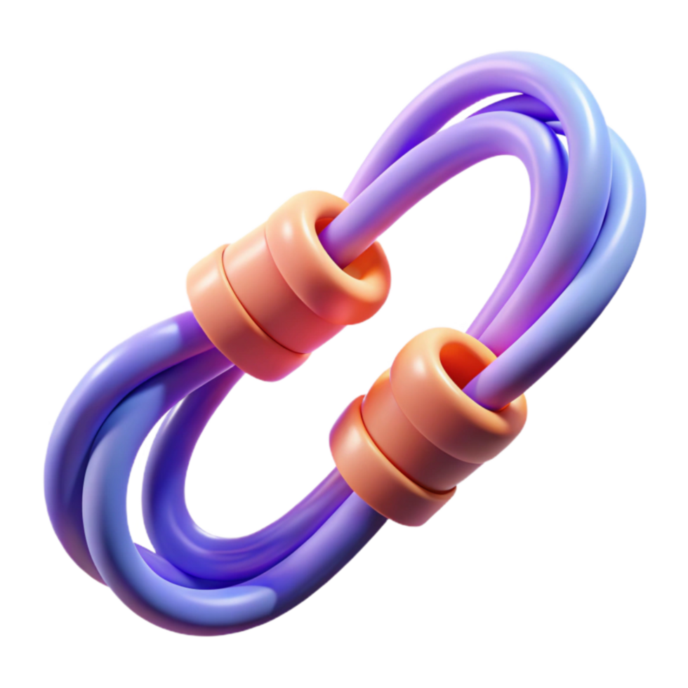 Abstract 3D Render Intertwined Loops and Connections png