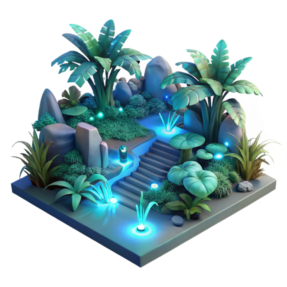 Enchanted Garden Steps to a Tropical Paradise png
