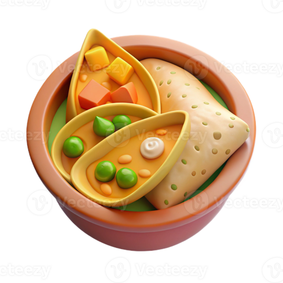 Savory Vegetable Curry with Flatbread png