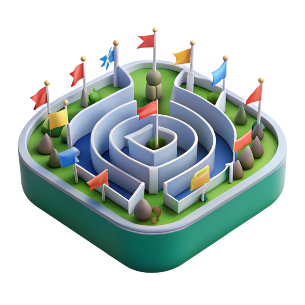 Navigate the Colorful Maze A 3D Puzzle Game png