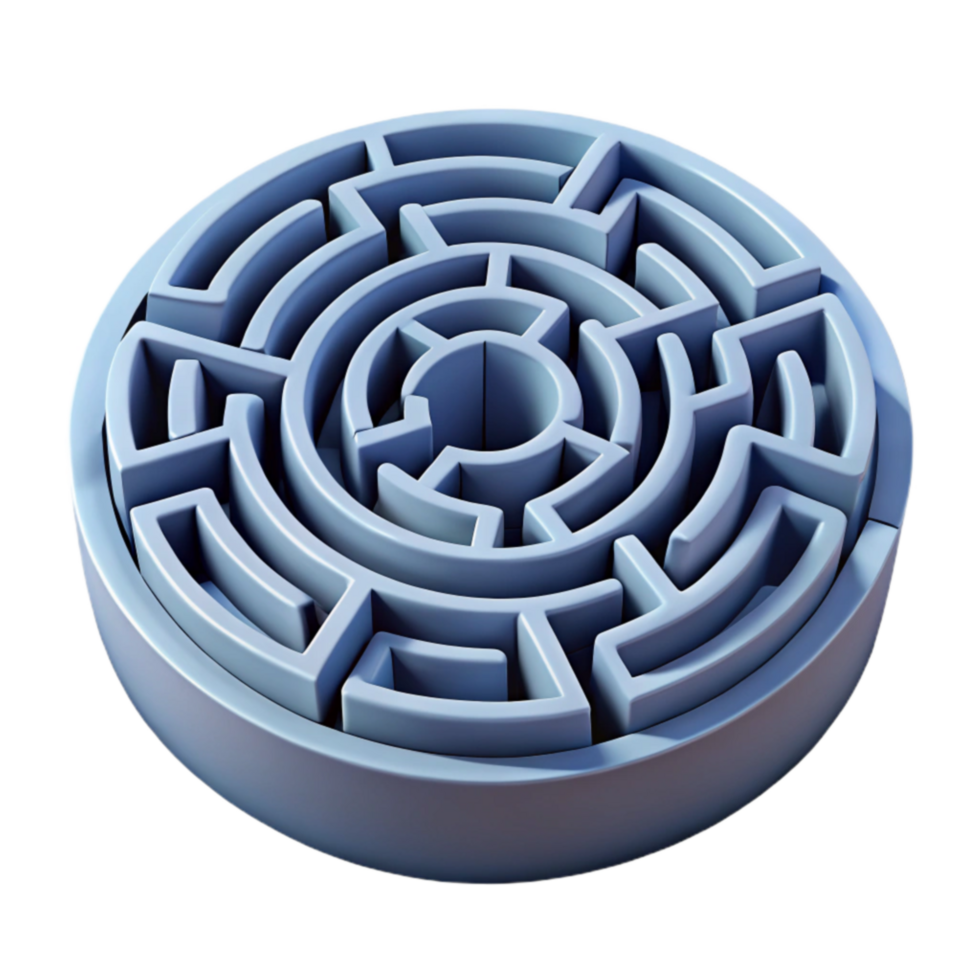 Circular Maze Navigating Complexity png