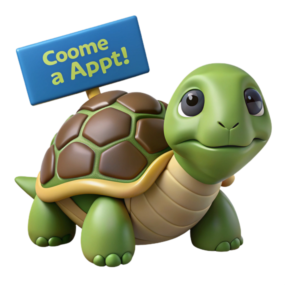 Cute Turtle Appt Scheduling Easy, Fast, Reliable png