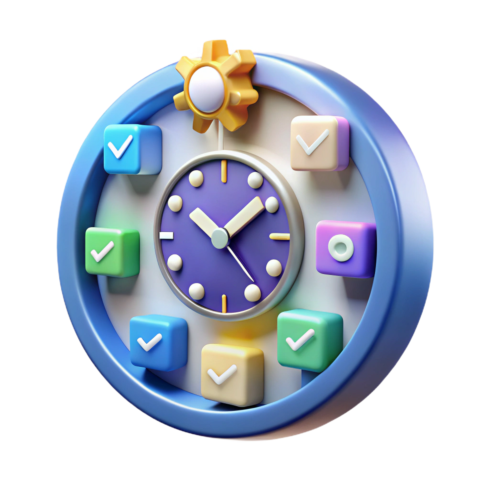 Time Management Clock Productivity Scheduling png