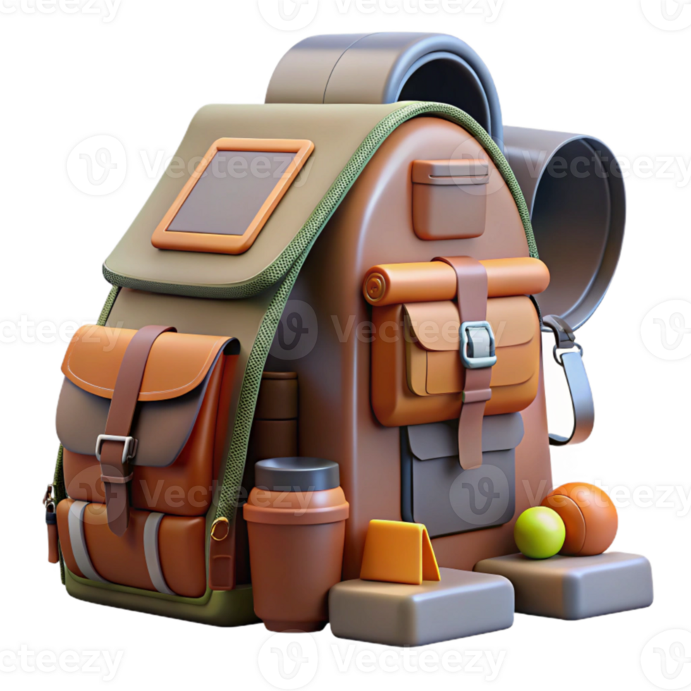 Adventure Backpack Travel Gear Essentials png