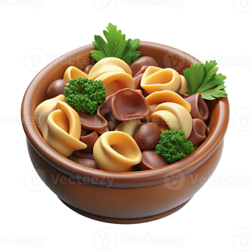 Delicious Two-Toned Pasta with Parsley Garnish png
