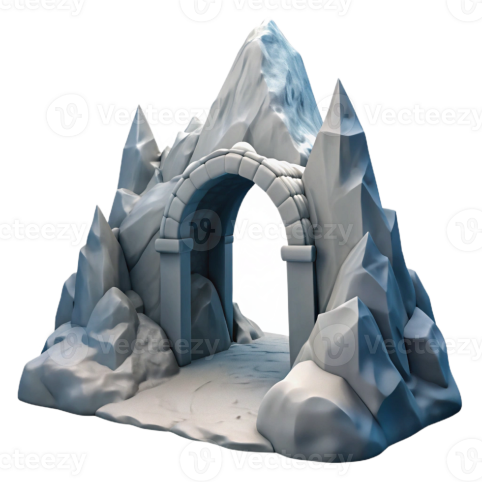 Mountain Archway 3D Printed Ice Cave Gateway png