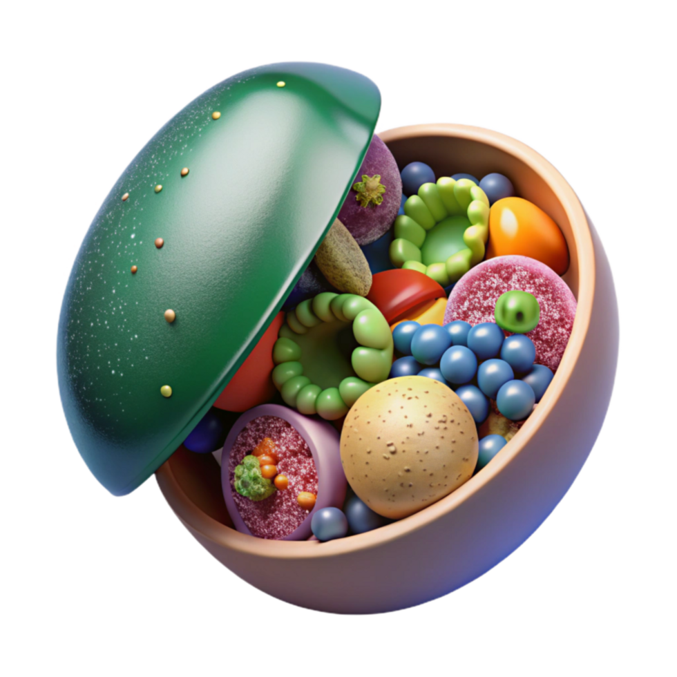 Cellular Structures A 3D Model of Organelles png