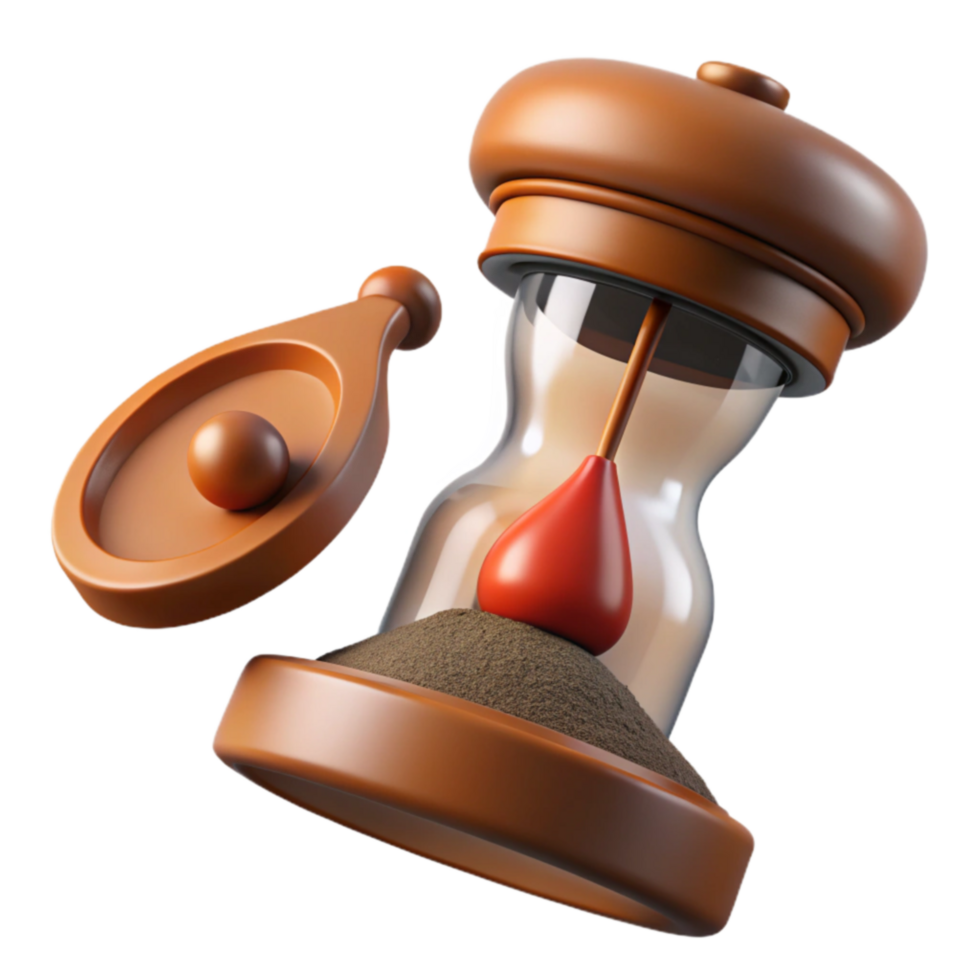3D Render of Spice Grinder with Red Droplet png