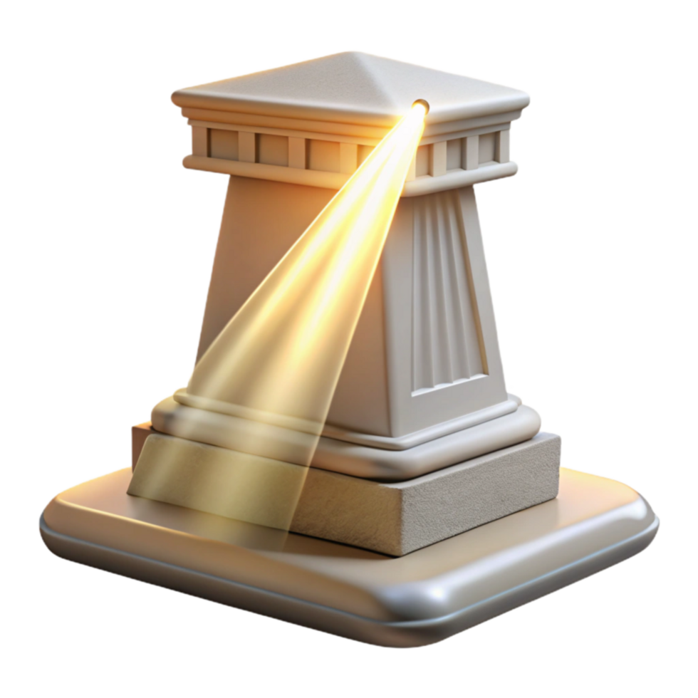 Illuminated Classical Column Architectural Design Element png