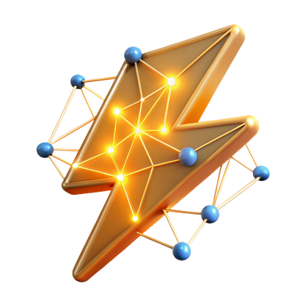 Fast Data Network Connected Nodes Energy Transfer png