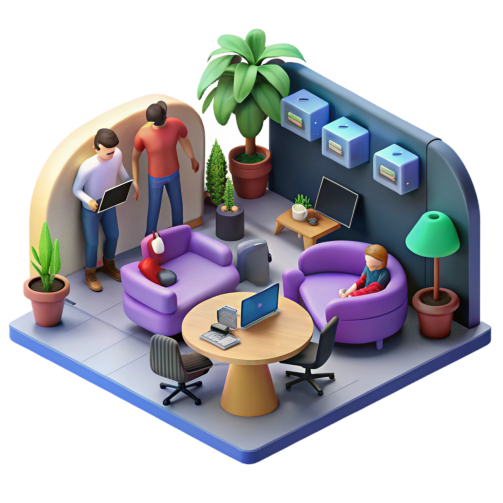 Modern Office Collaboration Space Productivity Teamwork png