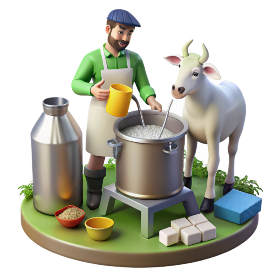 Farm Fresh Dairy Cow Milk Processing png