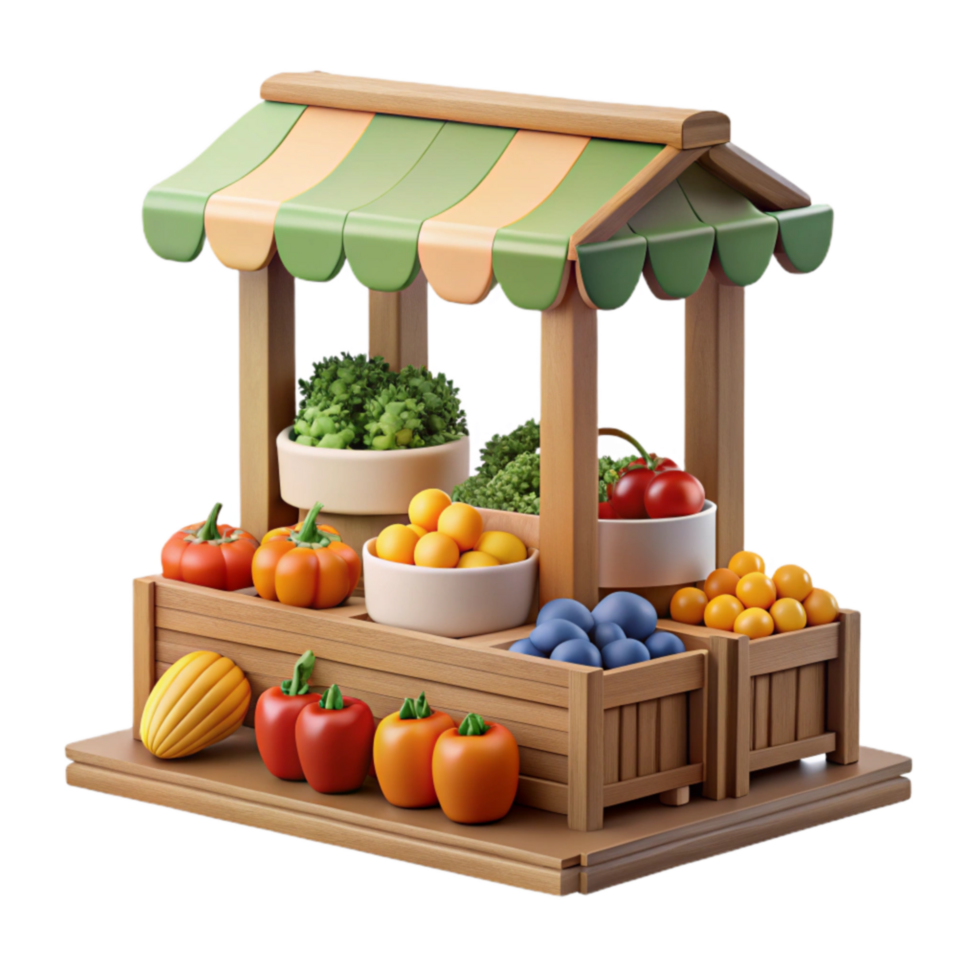Farmers Market Produce Stand Fresh Fruits Vegetables png