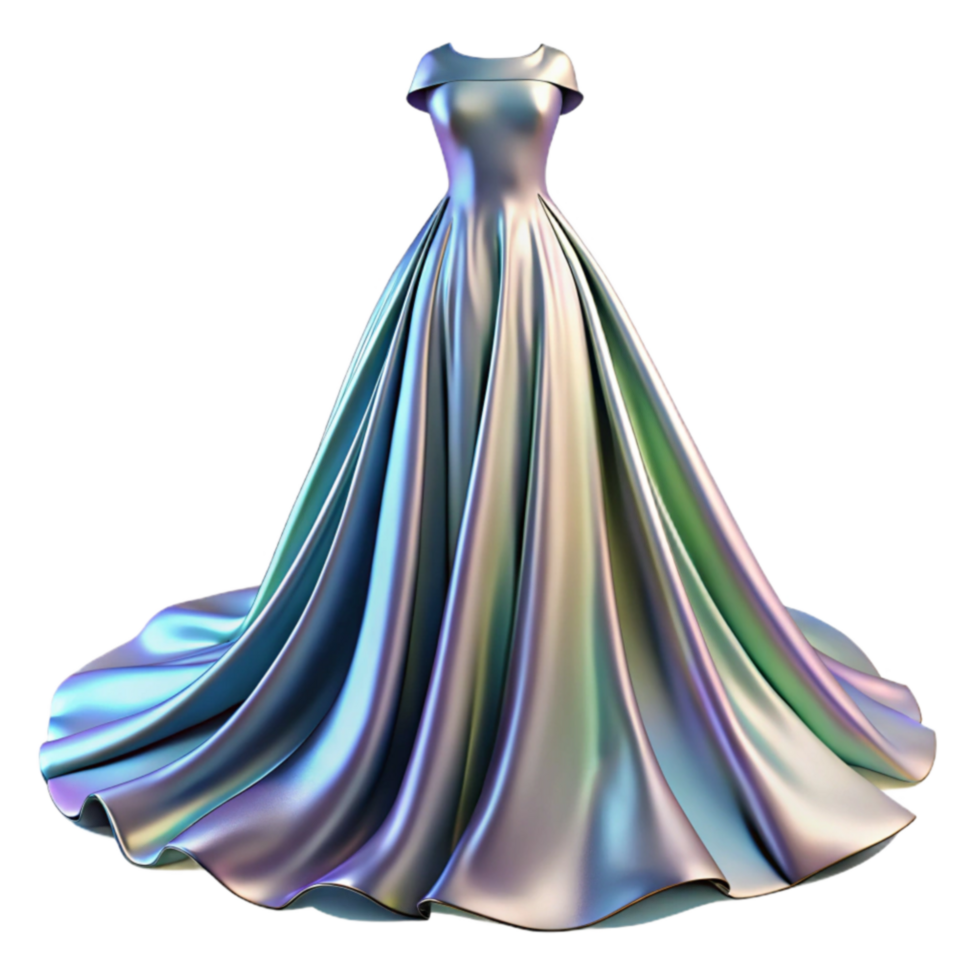 Iridescent Gown Elegant Ball Gown Design png