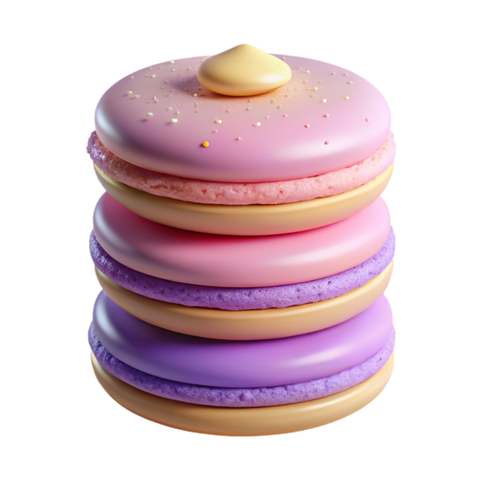 Stack of Colorful Sweet Pastries png