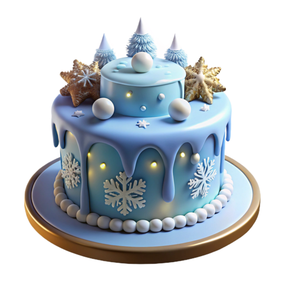 Winter Wonderland Cake Festive Holiday Dessert png