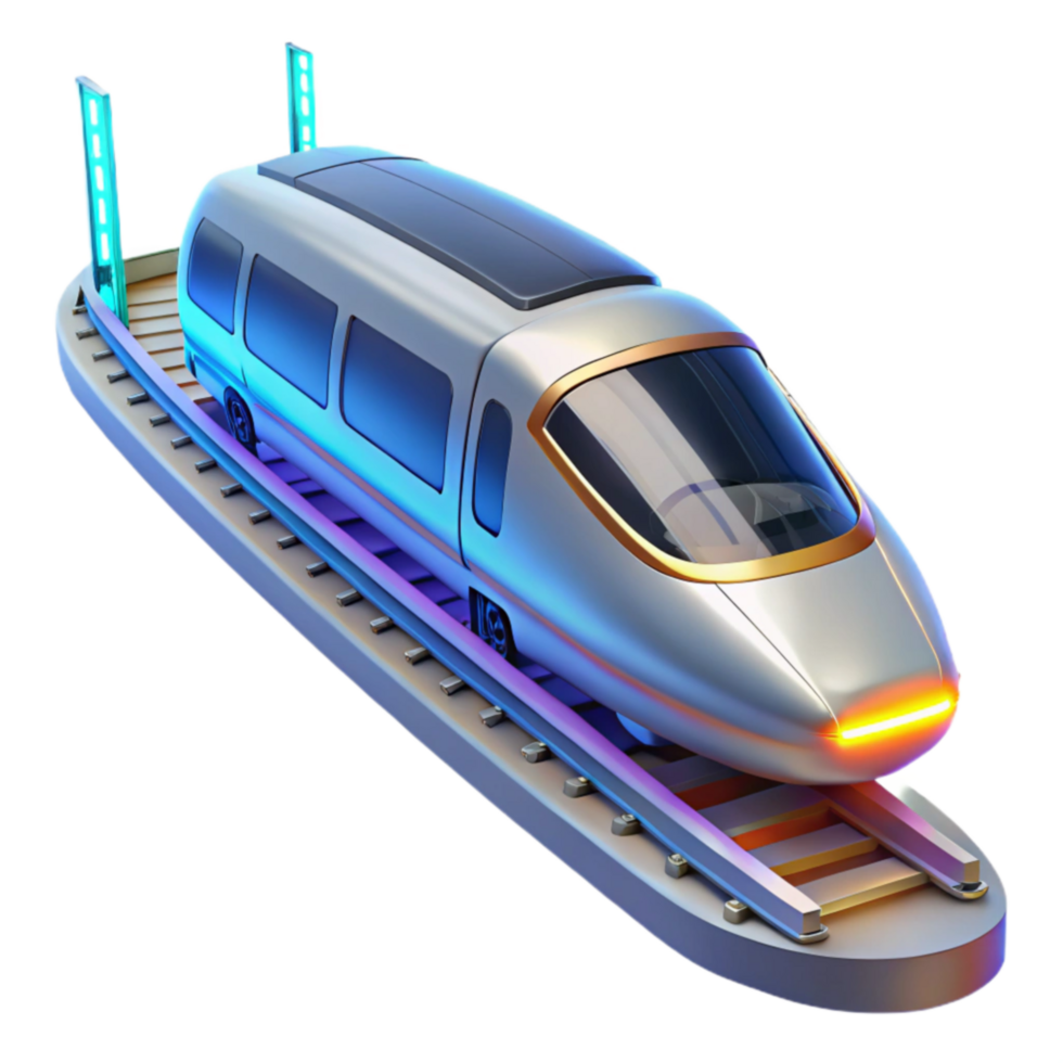 Futuristic High-Speed Rail Design and Technology png