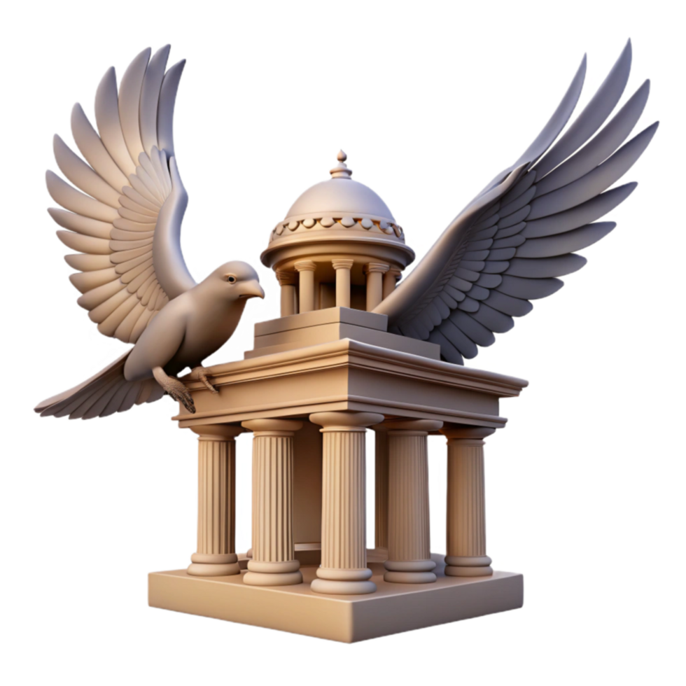 Dove and Temple A Symbol of Peace and Architecture png