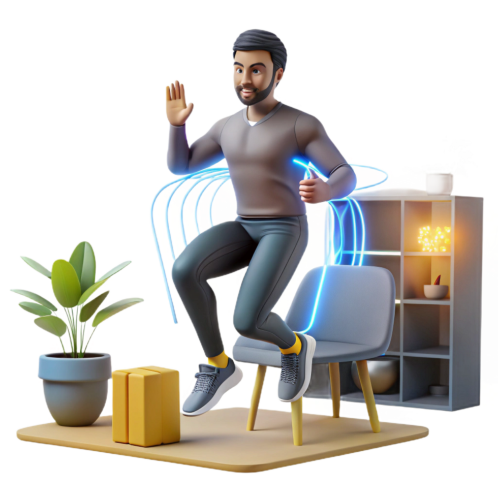 Home Fitness Chair Exercises for Beginners png