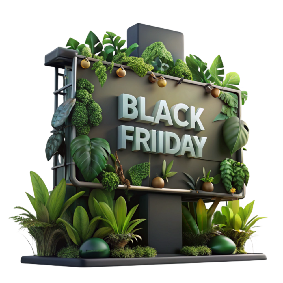 Black Friday Sale Lush Greenery Big Savings png