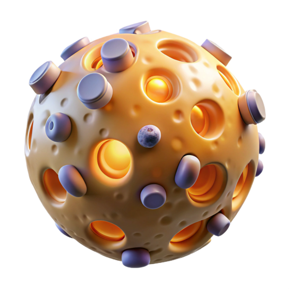 Abstract 3D Render Luminous Celestial Sphere png