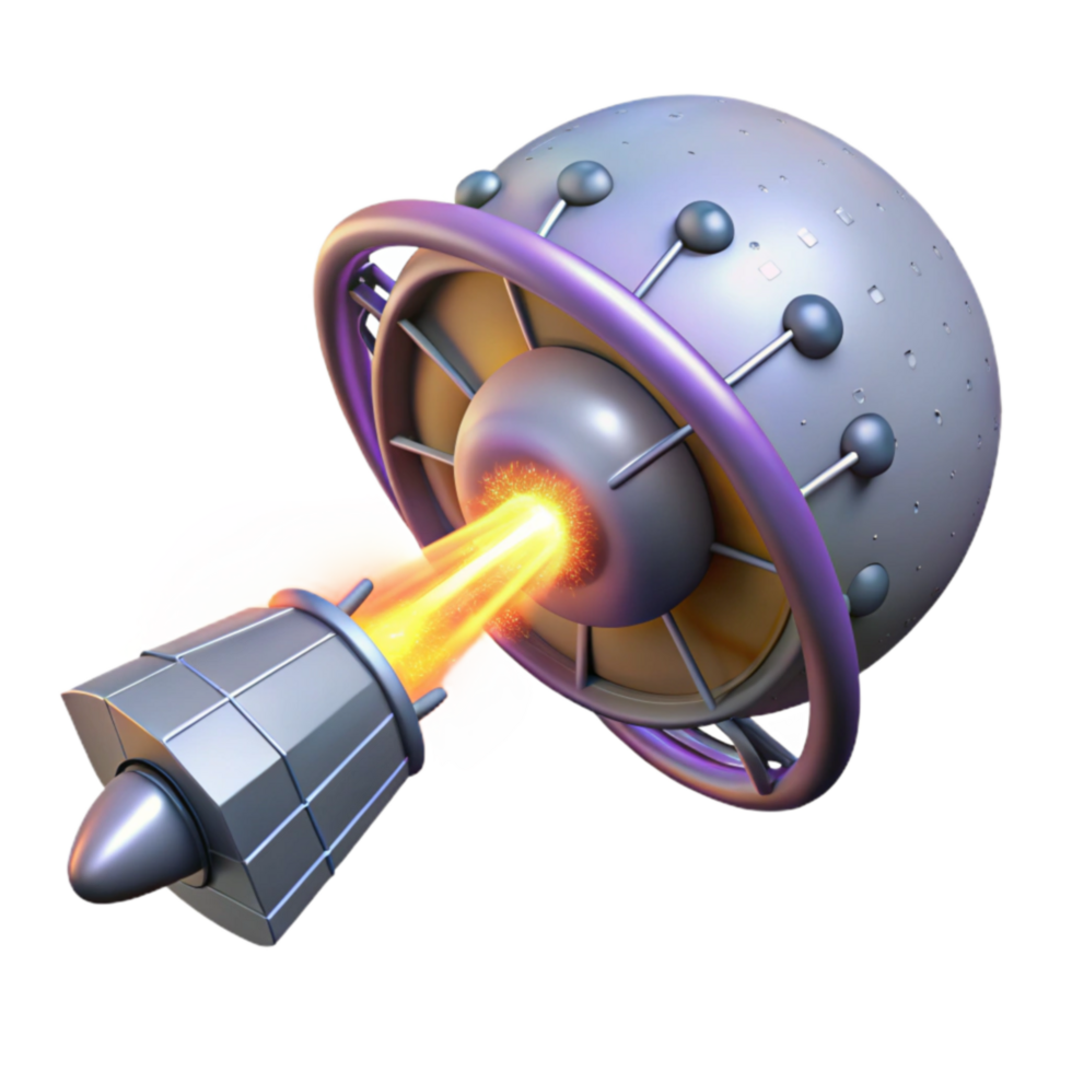 Futuristic Spacecraft Engine High-Powered Propulsion System png