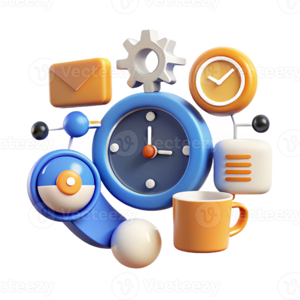 Time Management Productivity, Clock, Schedule, Organization, Efficiency, Goals, Planning, Task, Calendar, Workflow png