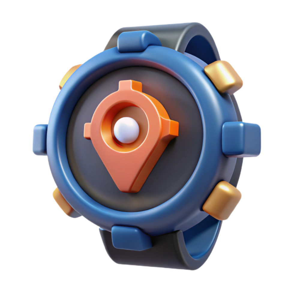 3D Location Tracker Smartwatch Concept png