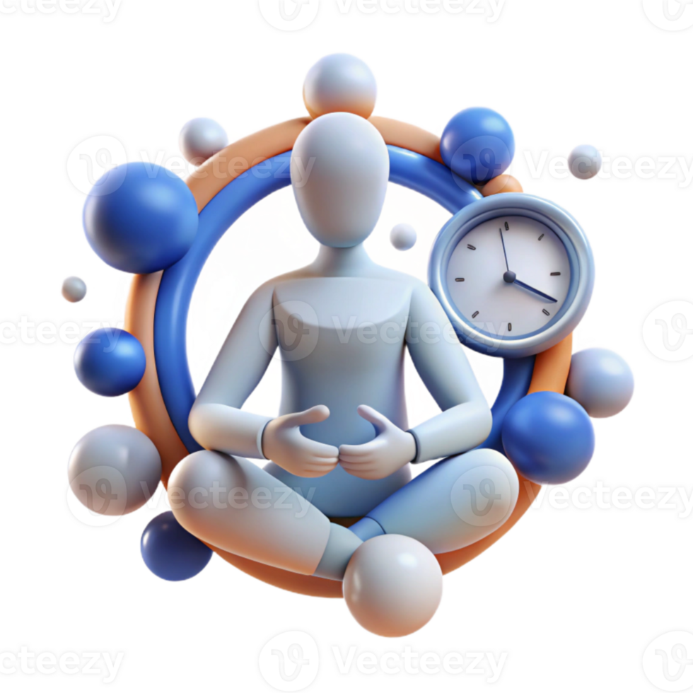 Mindfulness Time Management Finding Balance Through Meditation png