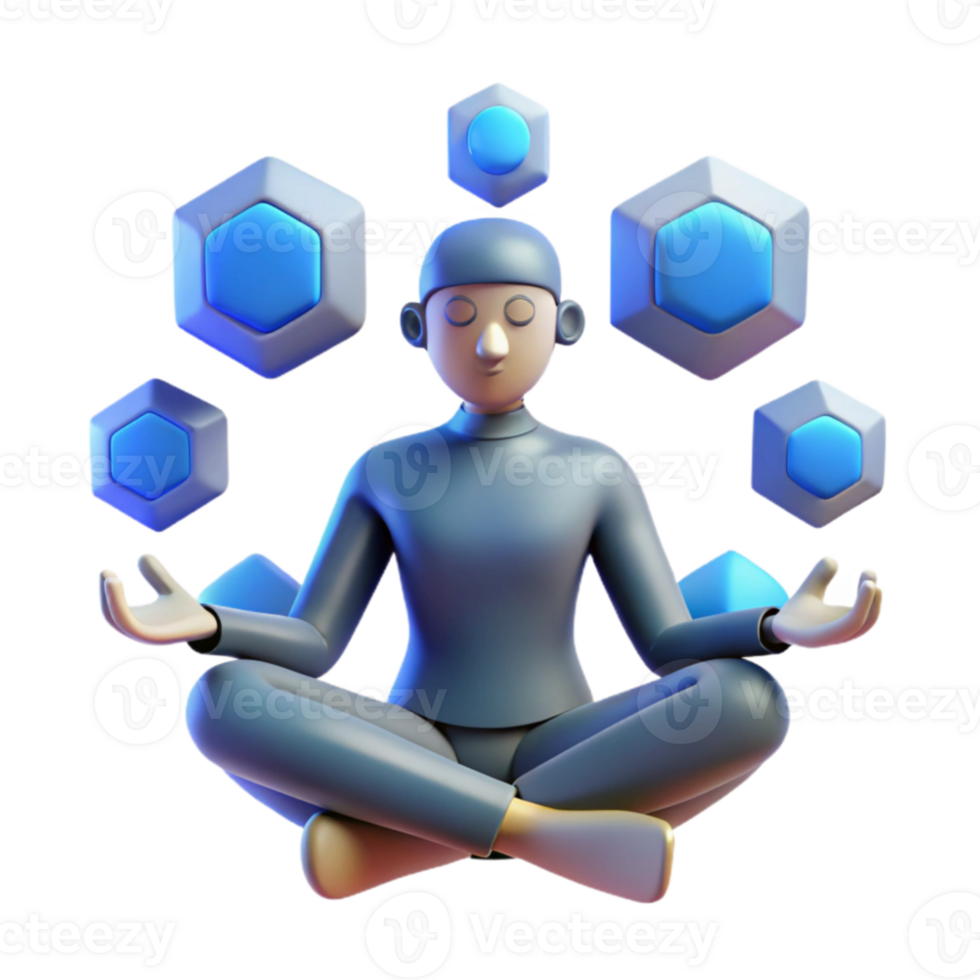 Mindfulness Meditation Inner Peace and Hexagon Energy png